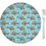 Mosaic Fish 8" Glass Appetizer / Dessert Plates - Single or Set