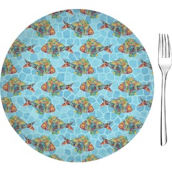 Mosaic Fish Glass Appetizer / Dessert Plate 8"