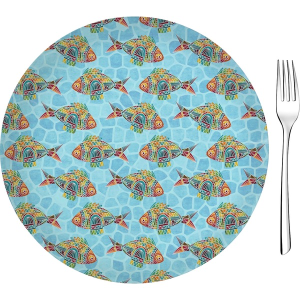 Custom Mosaic Fish Glass Appetizer / Dessert Plate 8"
