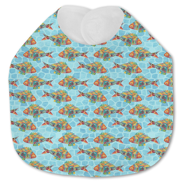 Mosaic Fish Baby Bib - AFT closed