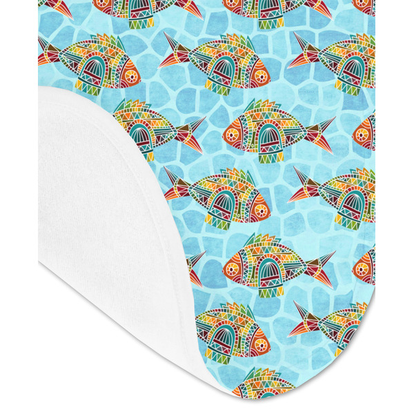 Mosaic Fish Baby Bib - AFT detail