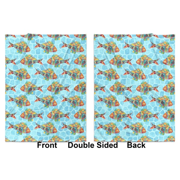 Colorful FIsh Baby Blanket (Double Sided - Printed Front and Back)
