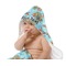 Mosaic Fish Baby Hooded Towel on Child