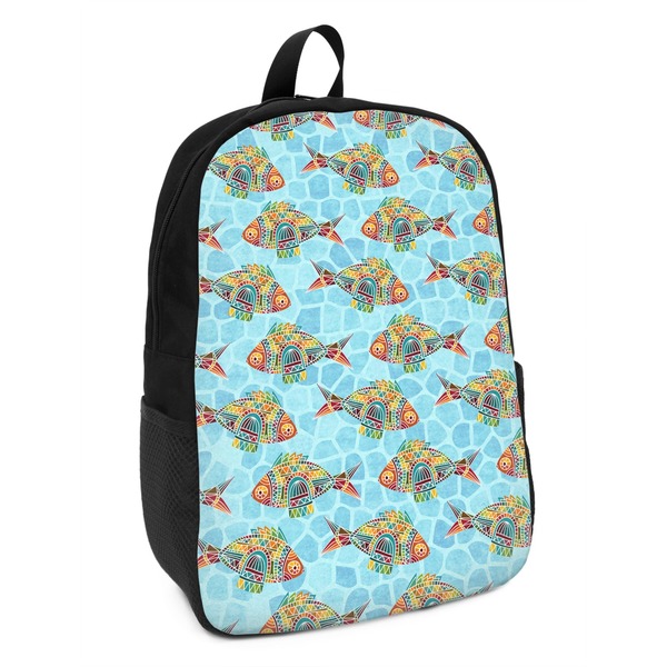 Custom Mosaic Fish Kids Backpack