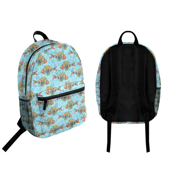 Mosaic Fish Backpack front and back - Apvl