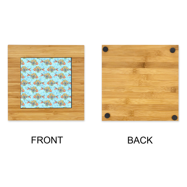 Mosaic Fish Bamboo Trivet with 6" Tile - APPROVAL