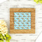 Mosaic Fish Bamboo Trivet with 6" Tile - LIFESTYLE