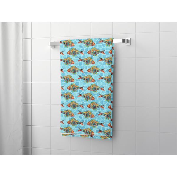 Mosaic Fish Bath Towel - LIFESTYLE