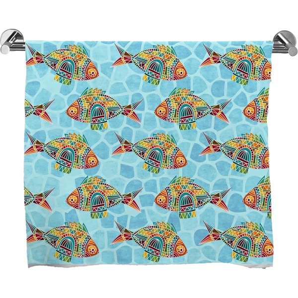 Custom Mosaic Fish Bath Towel