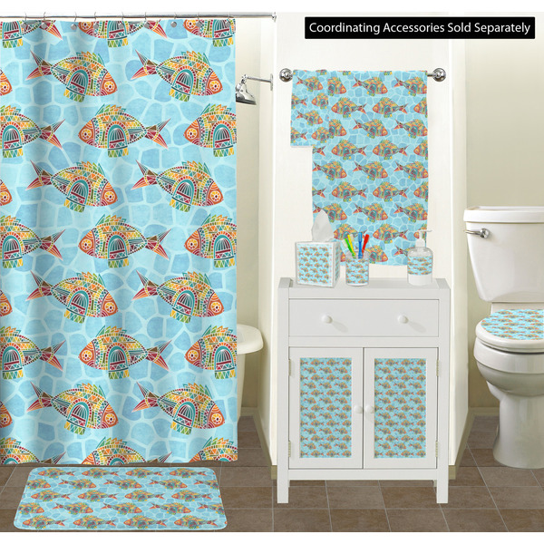 Colorful FIsh Bathroom Scene