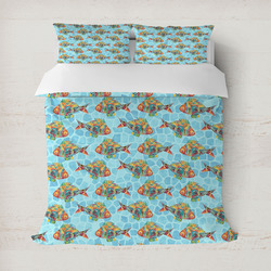 Mosaic Fish Duvet Cover Set - Full / Queen