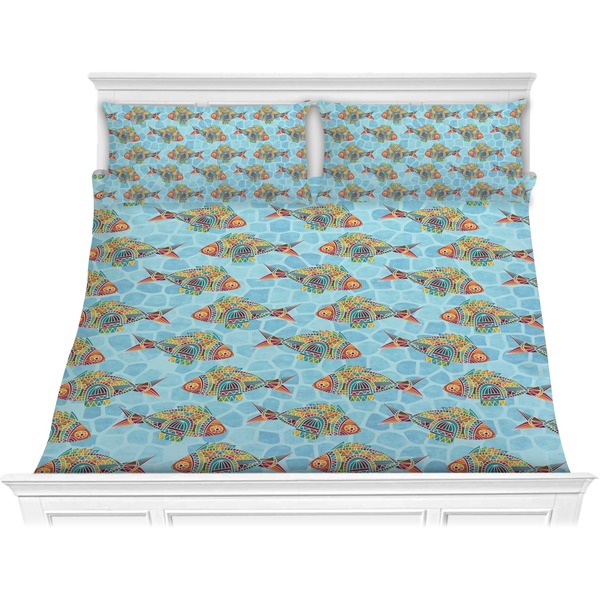 Custom Mosaic Fish Comforter Set - King
