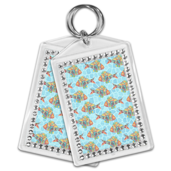 Mosaic Fish Bling Keychain - MAIN