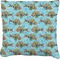 Mosaic Fish Faux-Linen Throw Pillow 20"