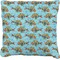 Mosaic Fish Faux-Linen Throw Pillow