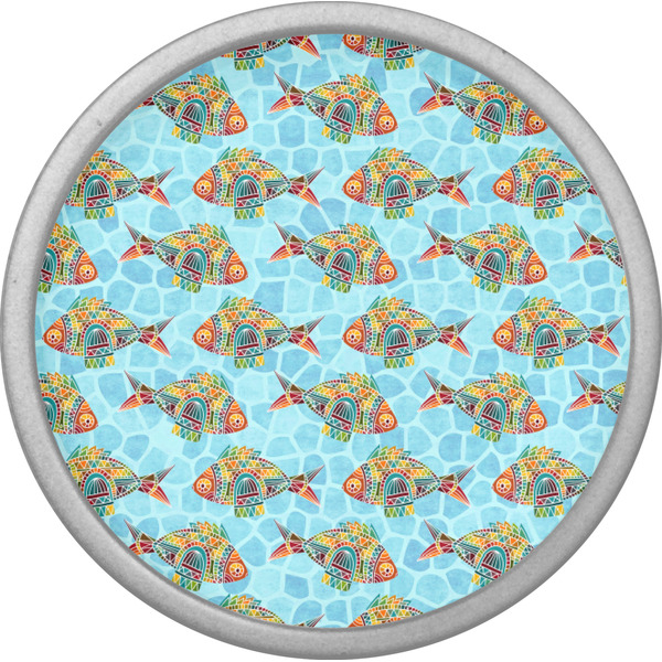Mosaic Fish Cabinet Knob - Nickel - Front