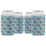 Mosaic Fish Can Cooler (12 oz) - Set of 4