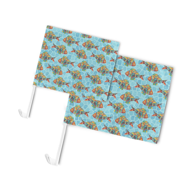 Mosaic Fish Car Flags - PARENT MAIN (both sizes)