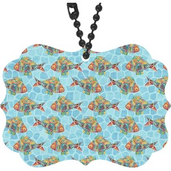 Mosaic Fish Rear View Mirror Charm