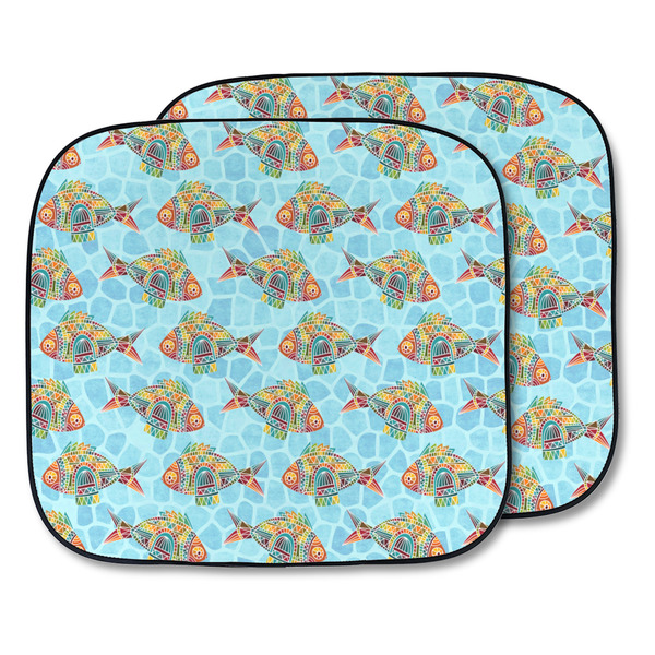 Custom Mosaic Fish Car Sun Shade - Two Piece