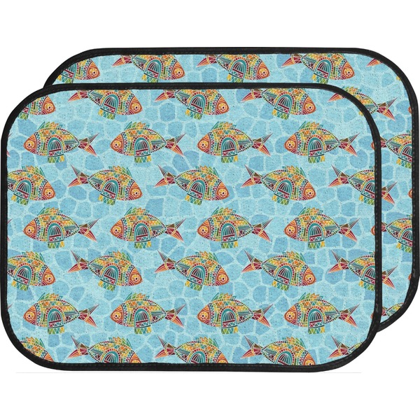 Custom Mosaic Fish Car Floor Mats (Back Seat)