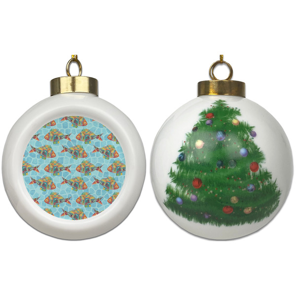 Mosaic Fish Ceramic Christmas Ornament - X-Mas Tree (APPROVAL)