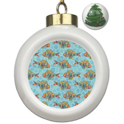 Mosaic Fish Ceramic Ball Ornament - Christmas Tree
