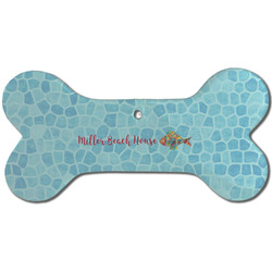 Mosaic Fish Ceramic Dog Ornament - Front