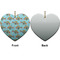 Mosaic Fish Ceramic Flat Ornament - Heart Front & Back (APPROVAL)