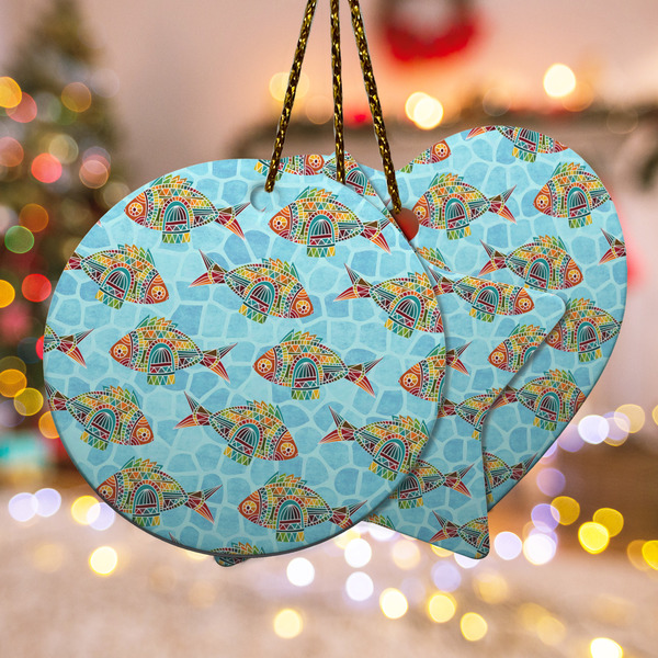 Custom Mosaic Fish Ceramic Ornament