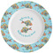 Mosaic Fish Ceramic Dinner Plates (Set of 4)