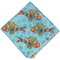 Mosaic Fish Cloth Napkins - Personalized Dinner (Folded Four Corners)