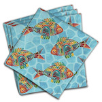 Mosaic Fish Cloth Napkins (Set of 4)