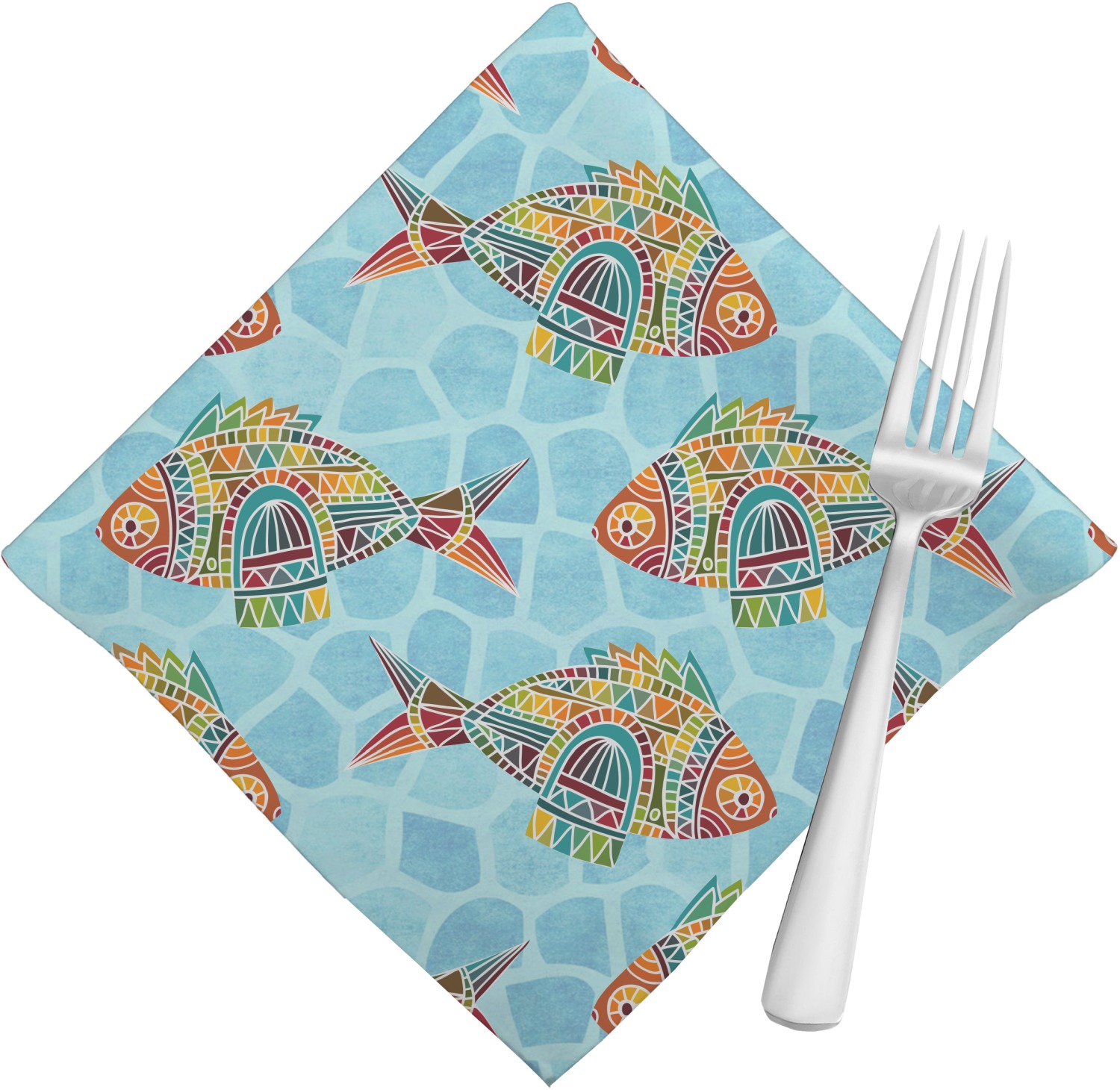 Mosaic Fish Cloth Napkins (Set of 4) YouCustomizeIt