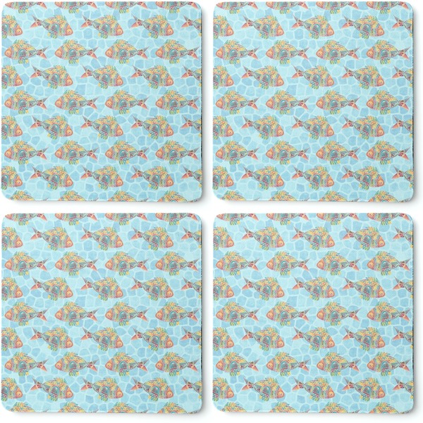 Mosaic Fish Coaster Rubber Back - Apvl