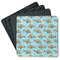 Mosaic Fish Square Rubber Backed Coasters - Set of 4