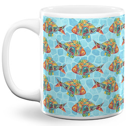 Mosaic Fish 11 Oz Coffee Mug - White
