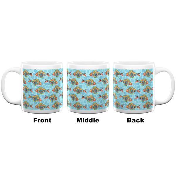 Mosaic Fish Coffee Mug - 20 oz - White APPROVAL