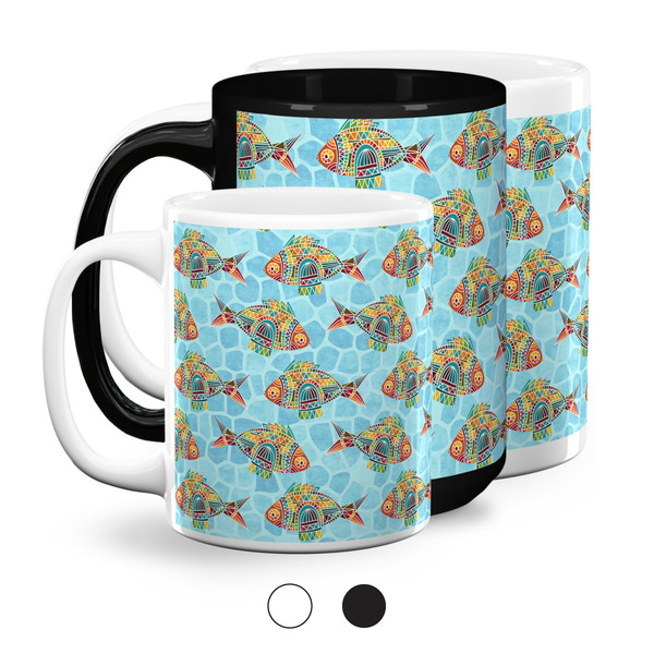 Mosaic Fish Coffee Mugs Main