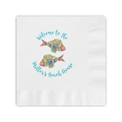 Mosaic Fish Coined Cocktail Napkins