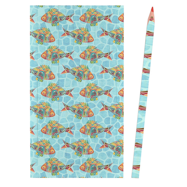 Mosaic Fish Colored Pencils - Front View