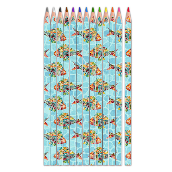 Custom Mosaic Fish Colored Pencils