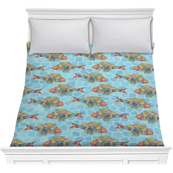 Custom Mosaic Fish Comforter - Full / Queen