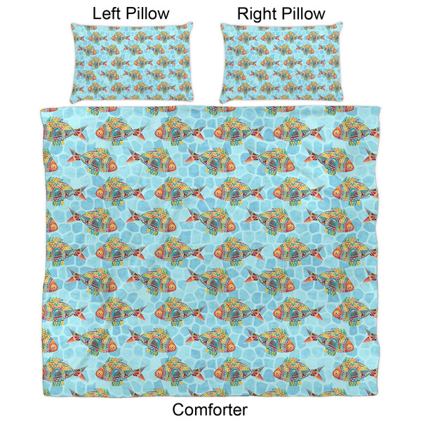Mosaic Fish Comforter Set - King - Approval