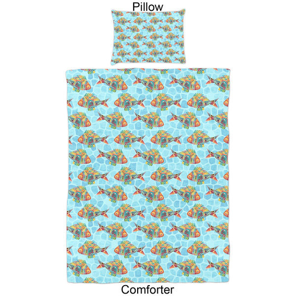 Mosaic Fish Comforter Set - Twin - Approval