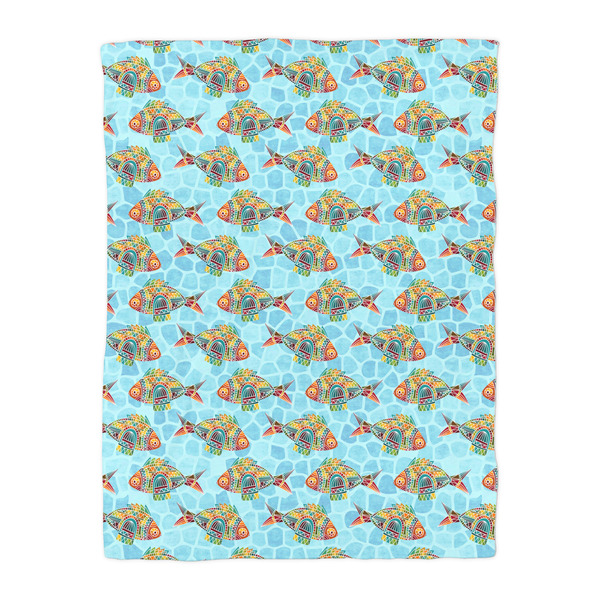 Mosaic Fish Comforter - Twin - Front