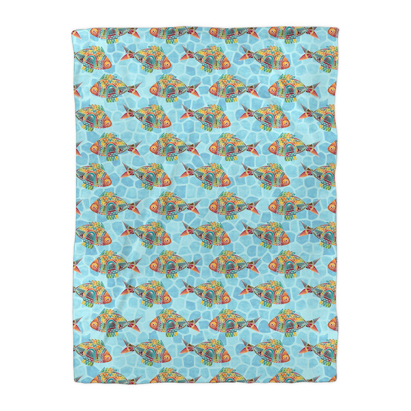 Mosaic Fish Comforter - Twin XL - Front