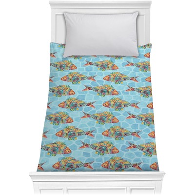 Mosaic Fish Comforter - Twin