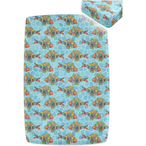 Mosaic Fish Crib Fitted Sheet - Apvl