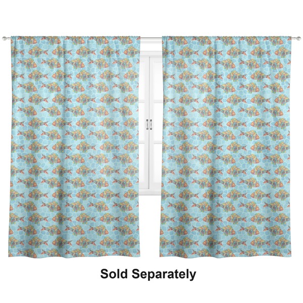 Custom Mosaic Fish Curtain Panel - Custom Size